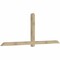 Ekena Millwork Eugene Rough Sawn Timber Gable Bracket, Douglas Fir, 108"W x 40"H x 4"D x 4"F, 9/12 Pitch GBW108X40X0404EUG00RDF - alternate 5